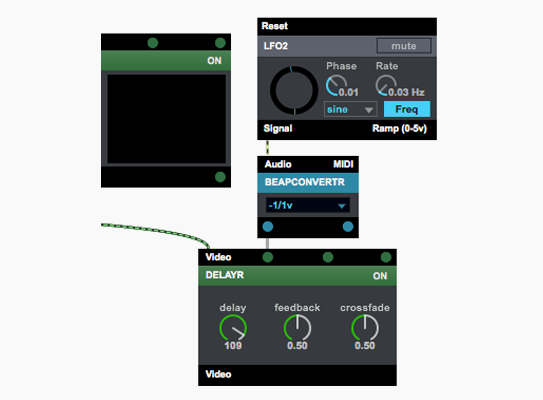 Use BEAP signals to control Vizzie modules
